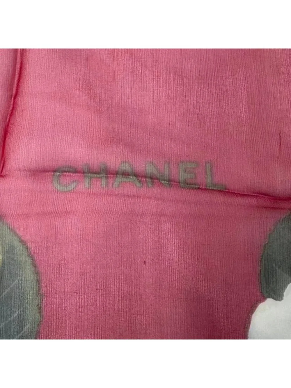 Chanel Scarf Silk Extra Large Camellia Pattern